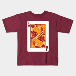 King of Hearts Playing Card Kids T-Shirt